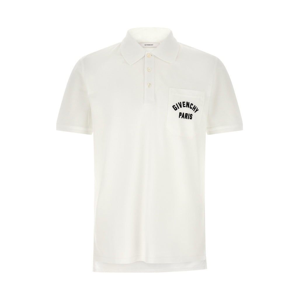 Givenchy White Cotton Polo Shirt