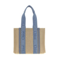 Chloé Blue Linen Tote Bag