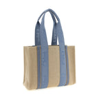 Chloé Blue Linen Tote Bag
