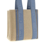 Chloé Blue Linen Tote Bag