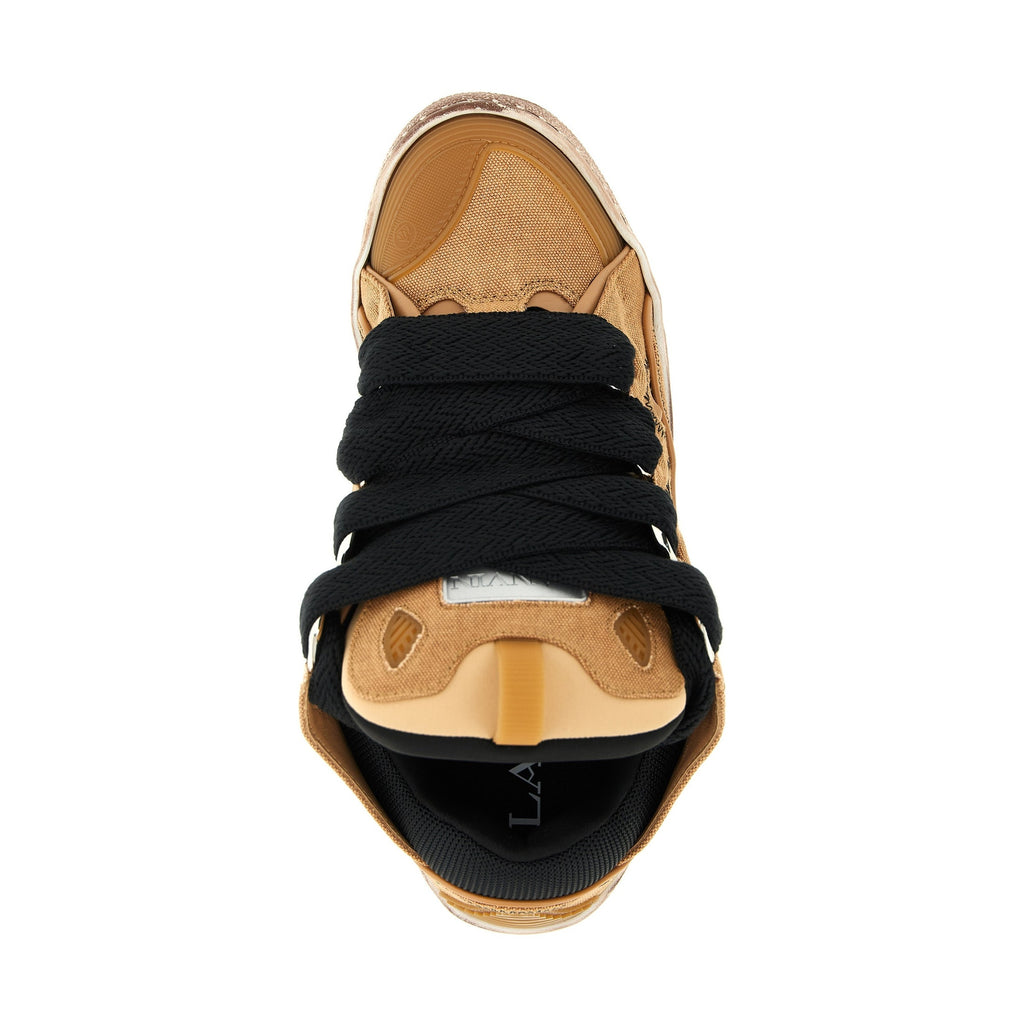 Lanvin Brown Cotton Chunky Sneakers