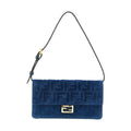Fendi Blue Cotton Cardholder
