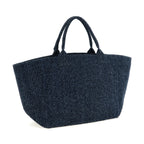 Ganni Blue Organic Cotton Tote Bag