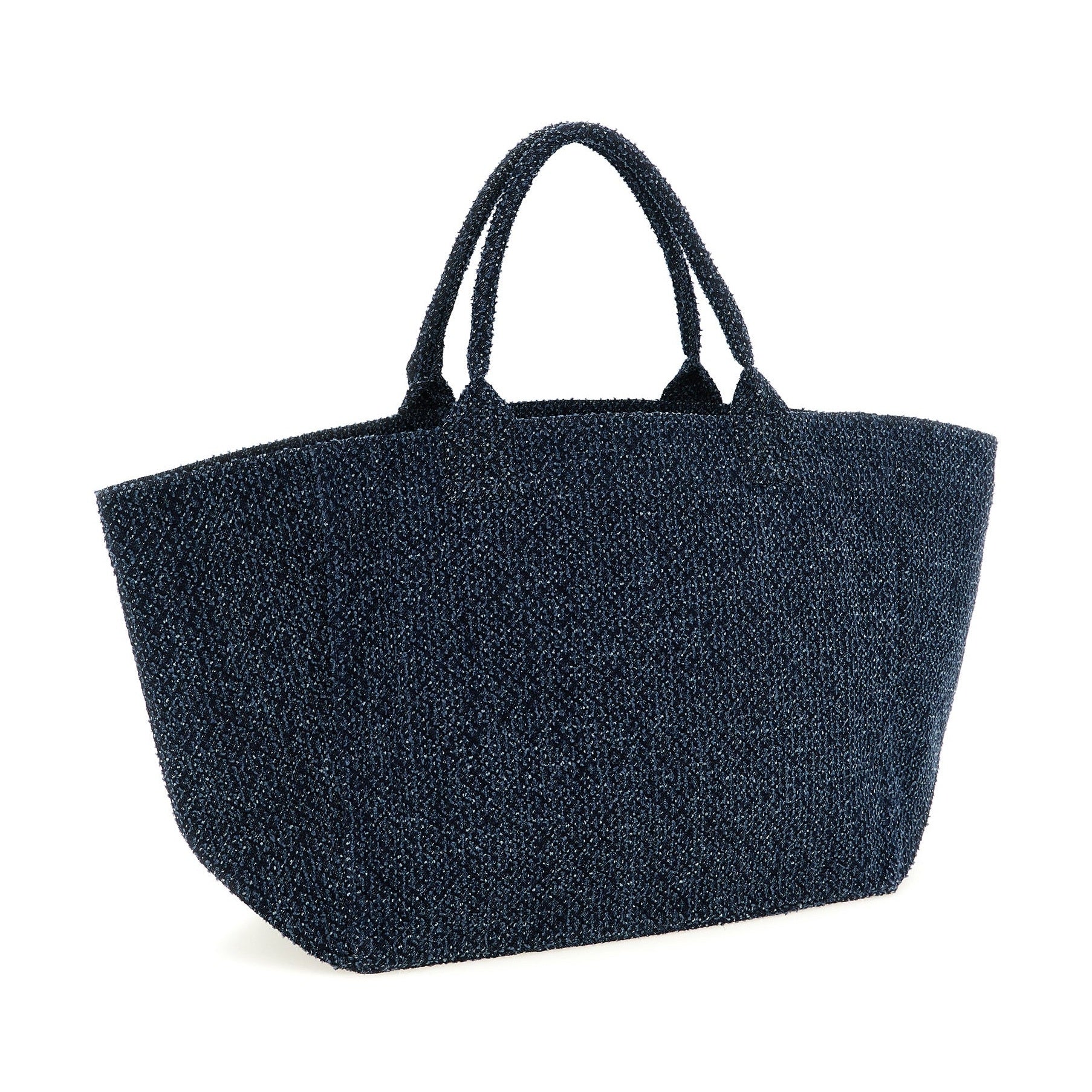 Ganni Blue Organic Cotton Tote Bag