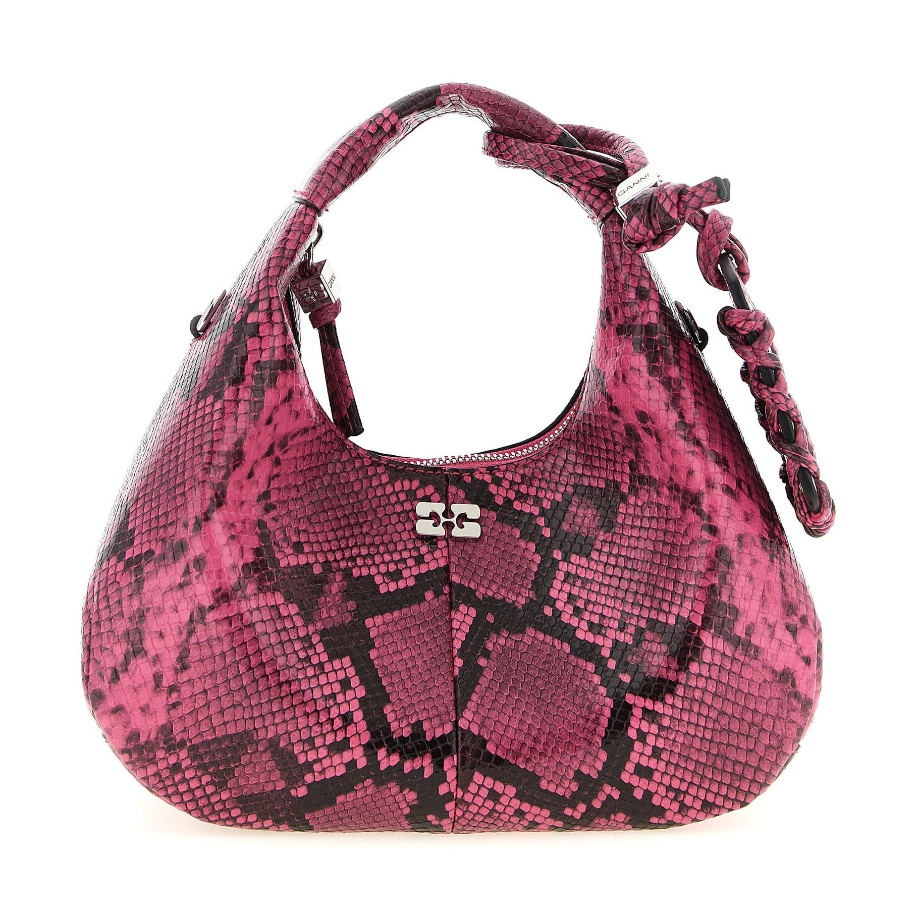 Ganni Fuchsia Recycled Polyester Handbag