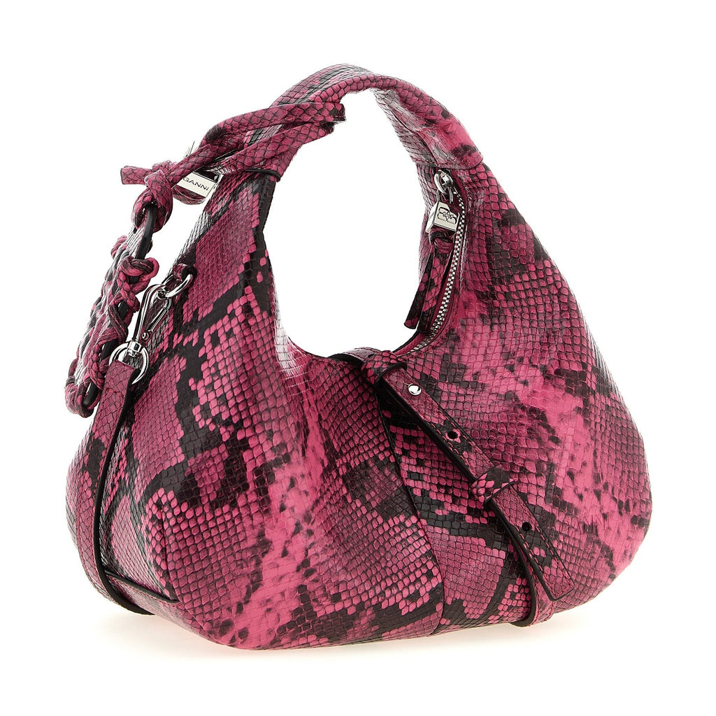 Ganni Fuchsia Recycled Polyester Handbag