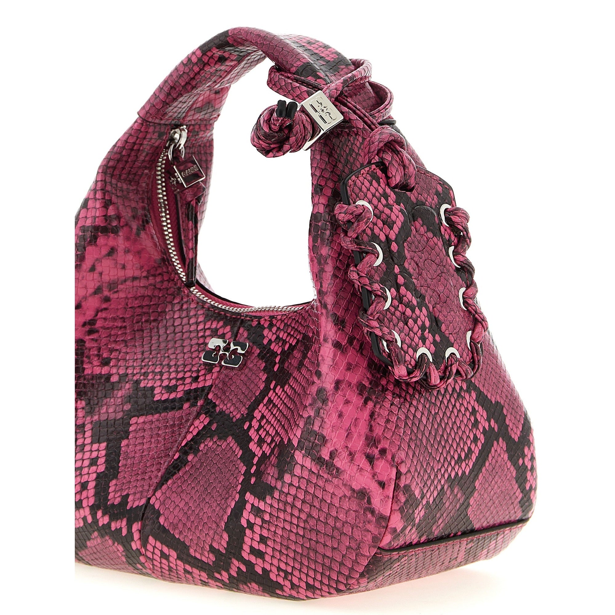 Ganni Fuchsia Recycled Polyester Handbag