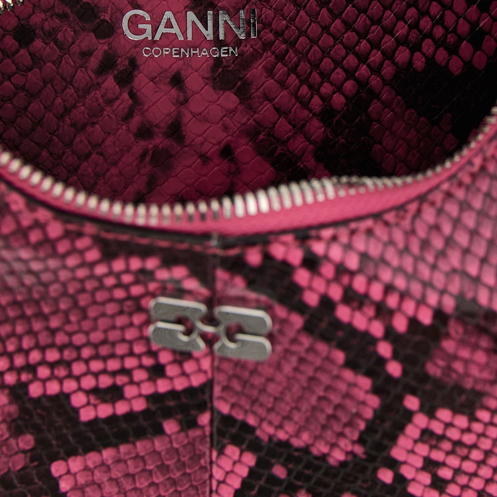Ganni Fuchsia Recycled Polyester Handbag