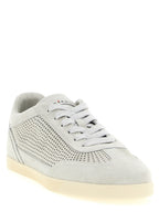 Kiton Gray Calfskin Low Top Sneakers