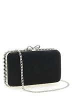 Self-Portrait Black Polyester Clutch Bag