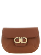 Ferragamo Brown Calfskin Crossbody Bag