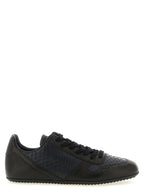 Rick Owens Black Lamb Leather Low Top Sneakers