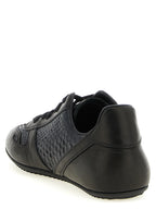 Rick Owens Black Lamb Leather Low Top Sneakers