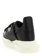 Rick Owens Black Calfskin Athletic Sneakers