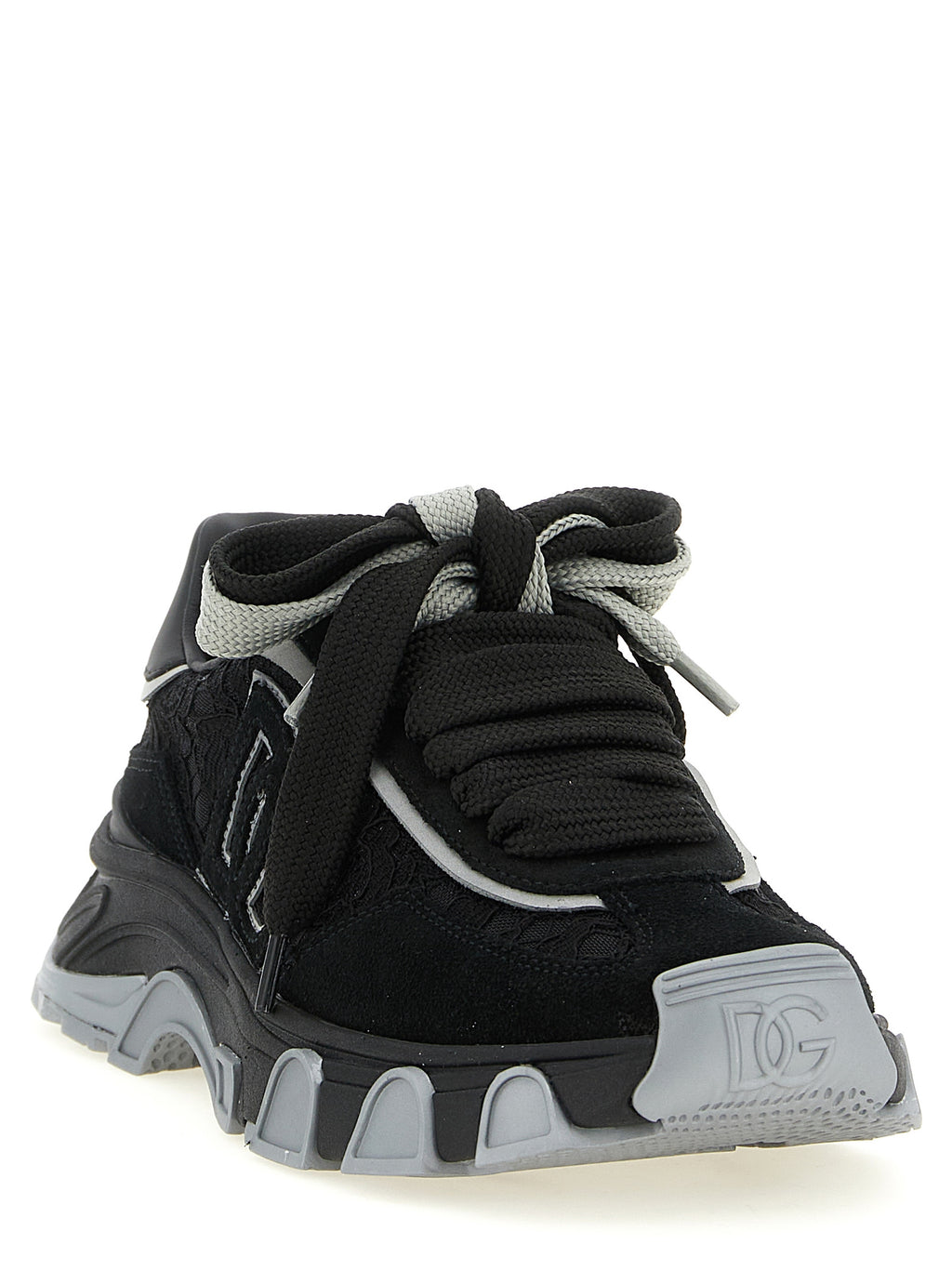 Dolce & Gabbana Black Polyamide Athletic Sneakers