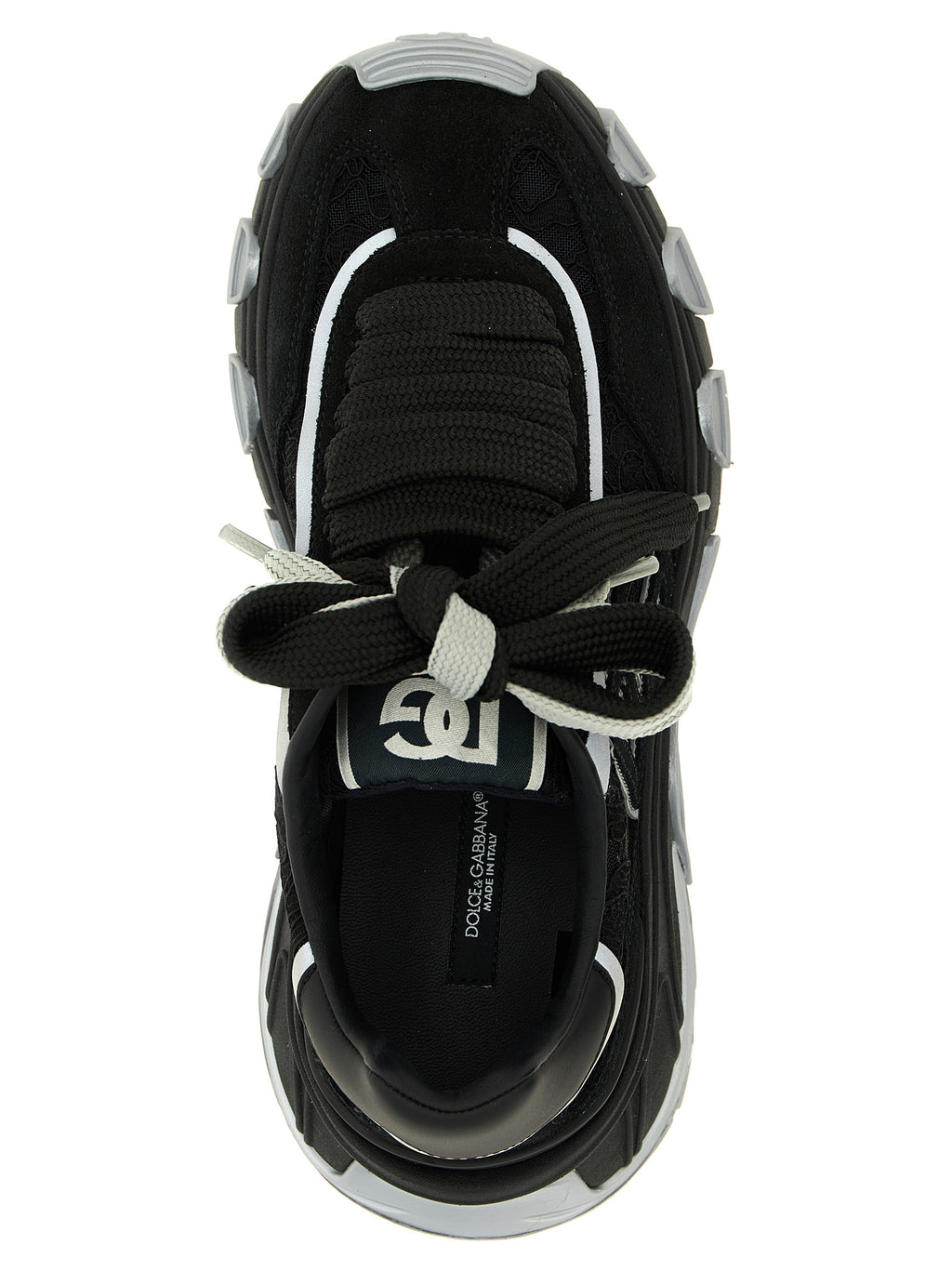Dolce & Gabbana Black Polyamide Athletic Sneakers