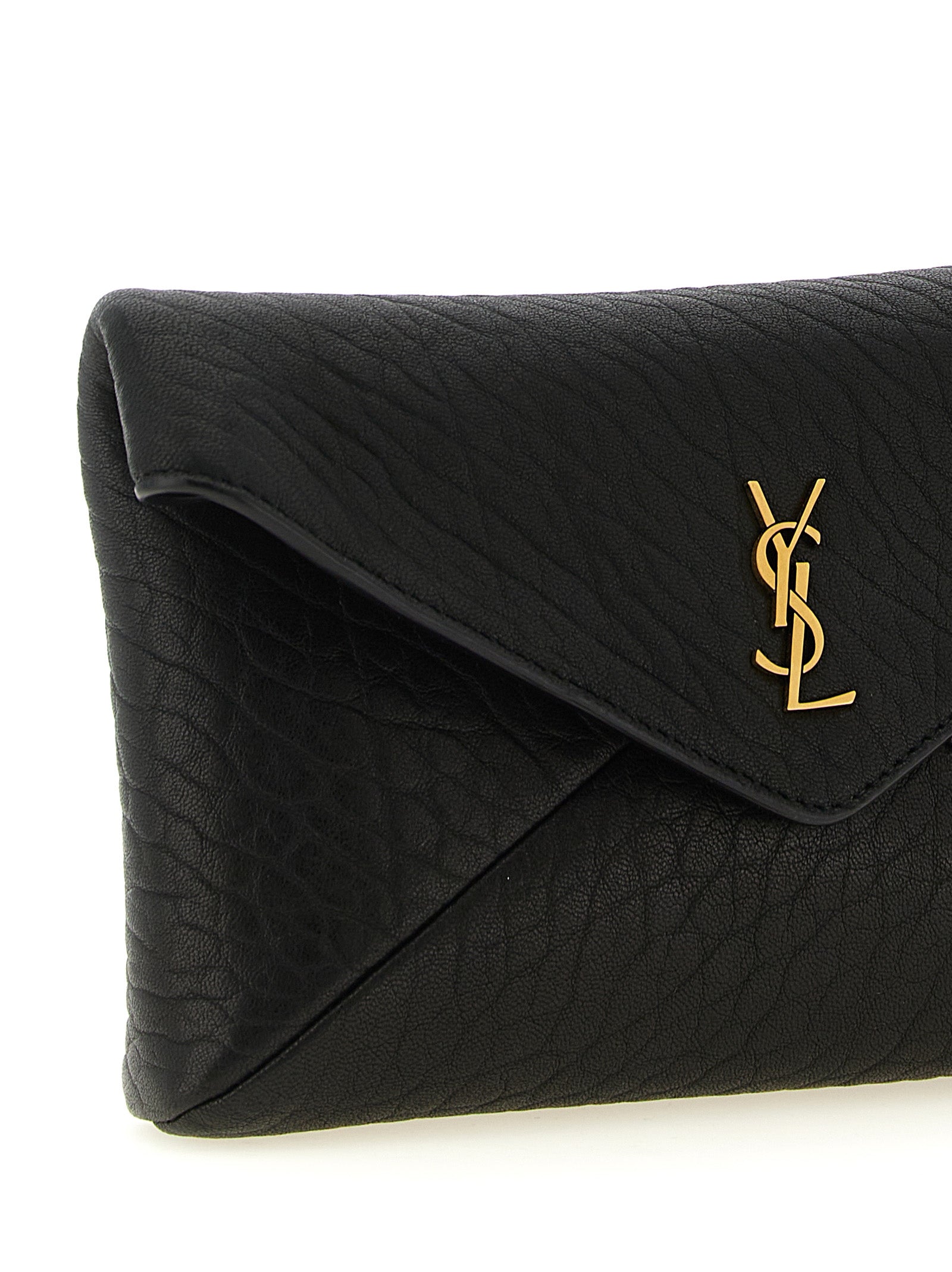 Saint Laurent Black Lamb Leather Crossbody Bag
