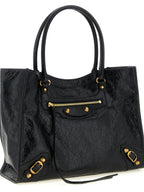 Balenciaga Black Lamb Leather Tote Bag