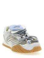 Fendi Gray Calfskin Athletic Sneakers