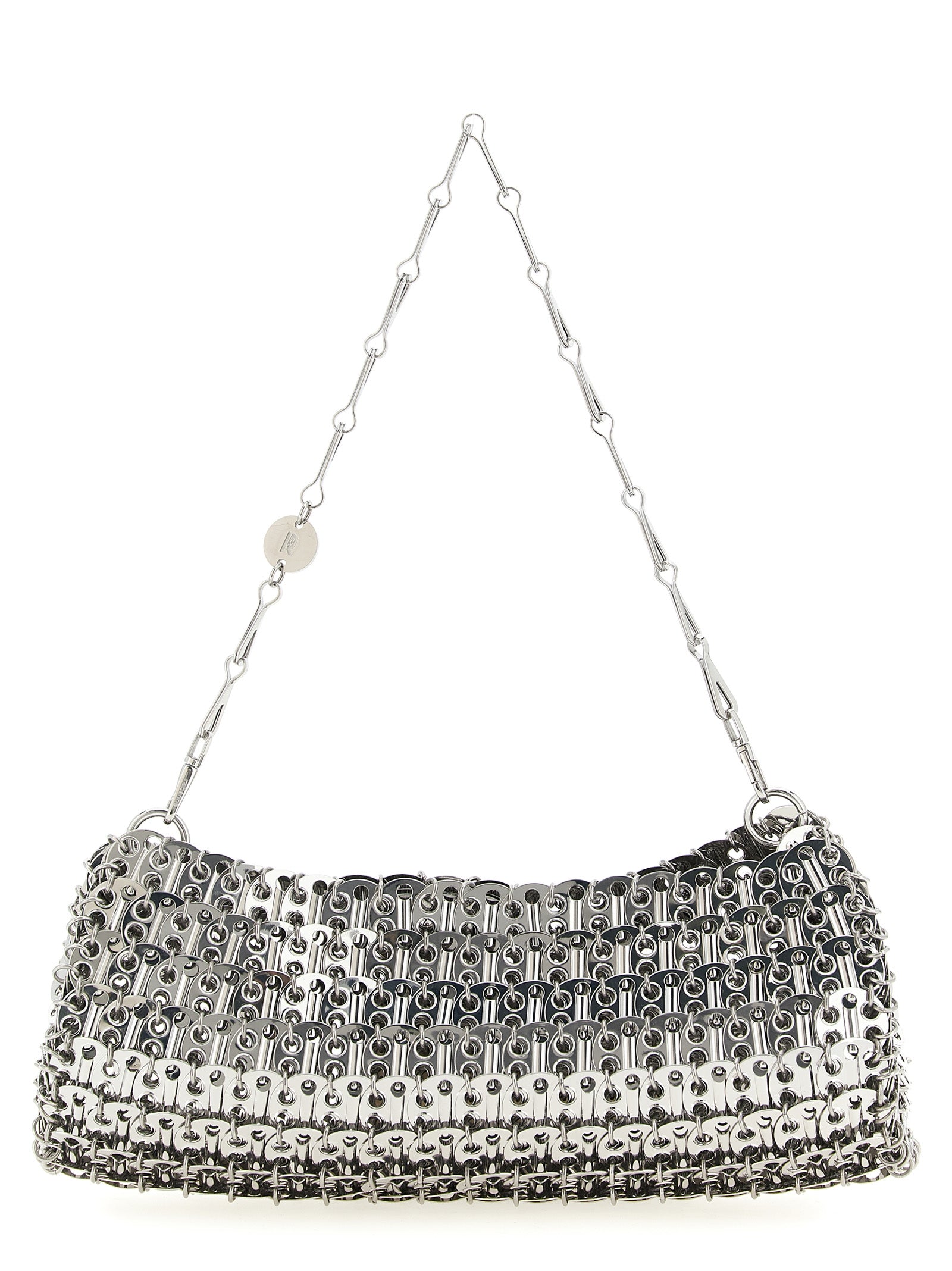 Paco Rabanne Silver Brass Clutch Bag