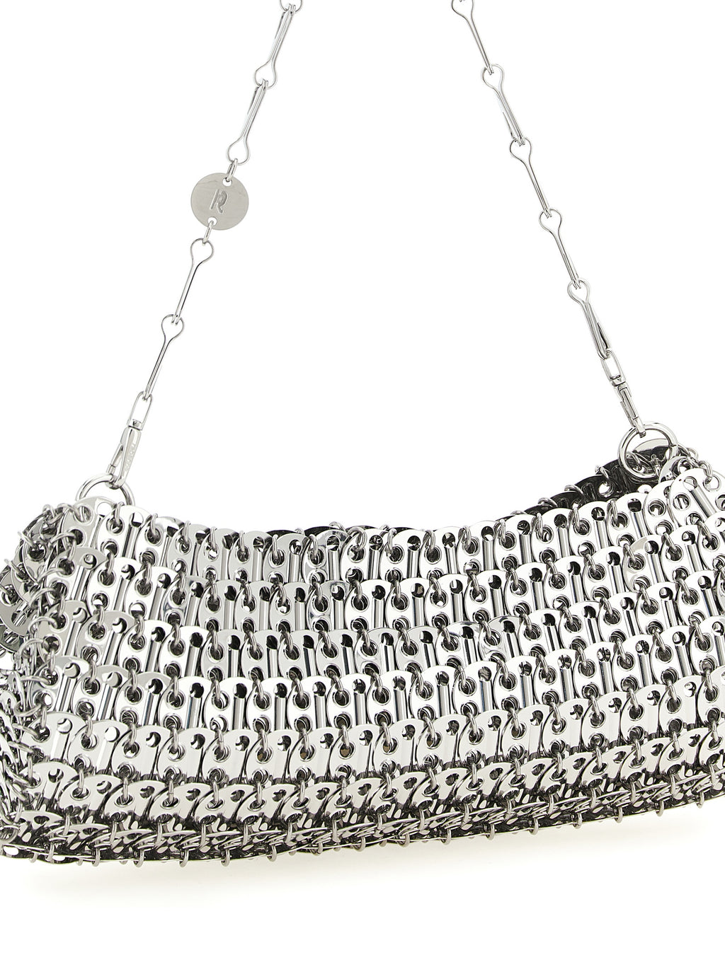 Paco Rabanne Silver Brass Clutch Bag
