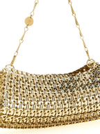 Paco Rabanne Gold Brass Clutch Bag