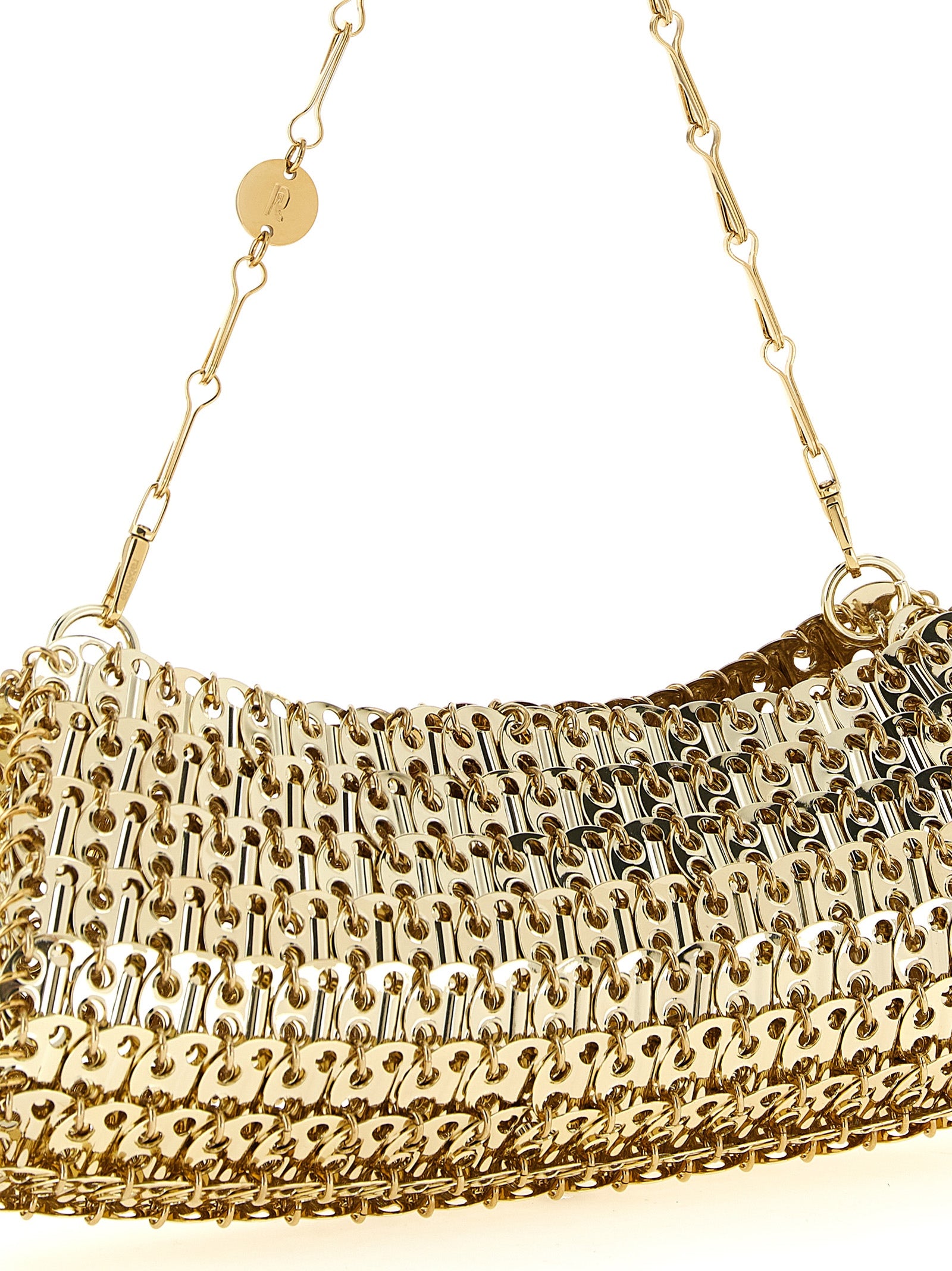 Paco Rabanne Gold Brass Clutch Bag