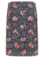 Fendi Gray Cotton Midi Skirt