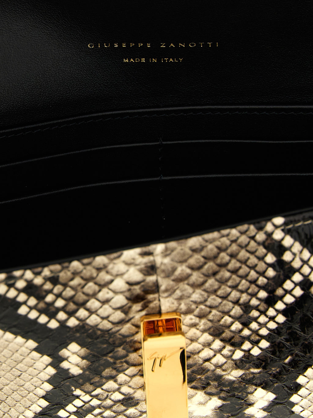 Giuseppe Zanotti Multicolor Snake Skin  Clutch Bag