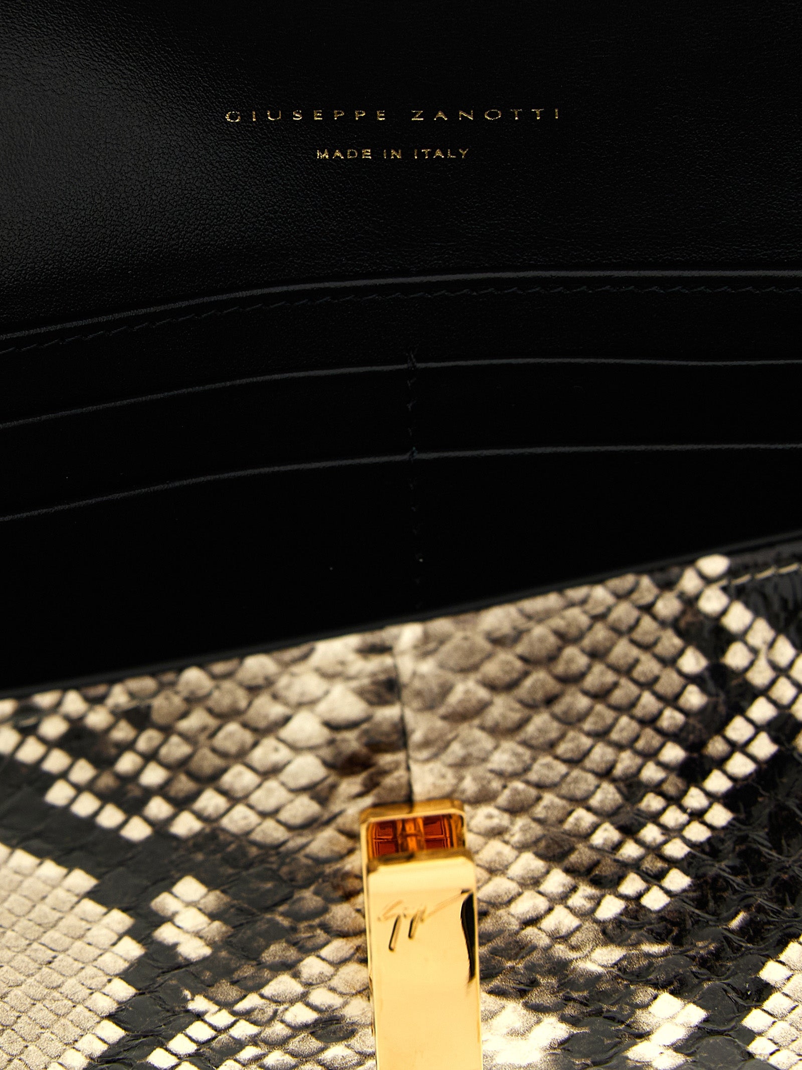 Giuseppe Zanotti Multicolor Snake Skin  Clutch Bag