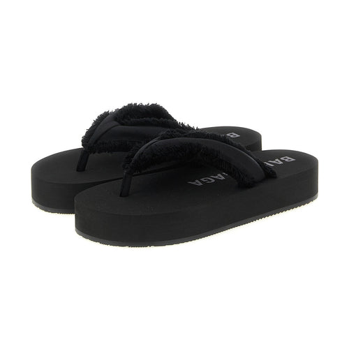 Balenciaga Black Viscose Slides