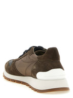 Brunello Cucinelli Bicolor Calfskin Athletic Sneakers