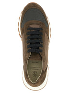 Brunello Cucinelli Bicolor Calfskin Athletic Sneakers