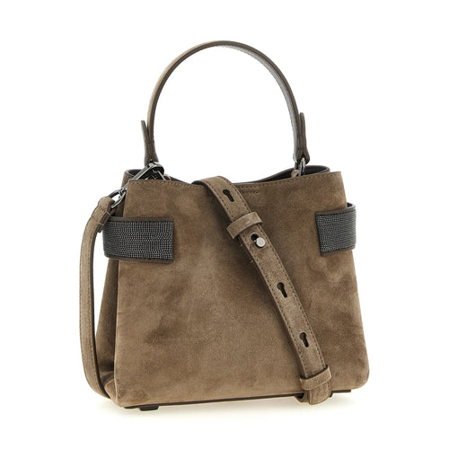 Brunello Cucinelli Brown Calfskin Handbag