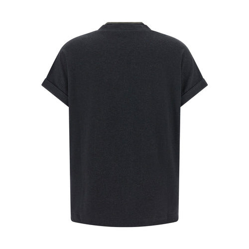 Brunello Cucinelli Gray Cotton T-Shirt