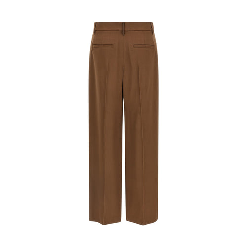 Brunello Cucinelli Brown Virgin Wool Casual Pants