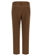 Brunello Cucinelli Brown Cotton Cropped Pants