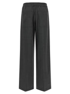 Brunello Cucinelli Gray Virgin Wool Flared Pants