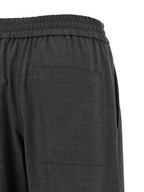 Brunello Cucinelli Gray Virgin Wool Flared Pants