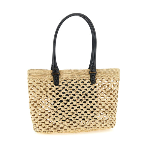 Balenciaga Beige Viscose Shoulder Bag