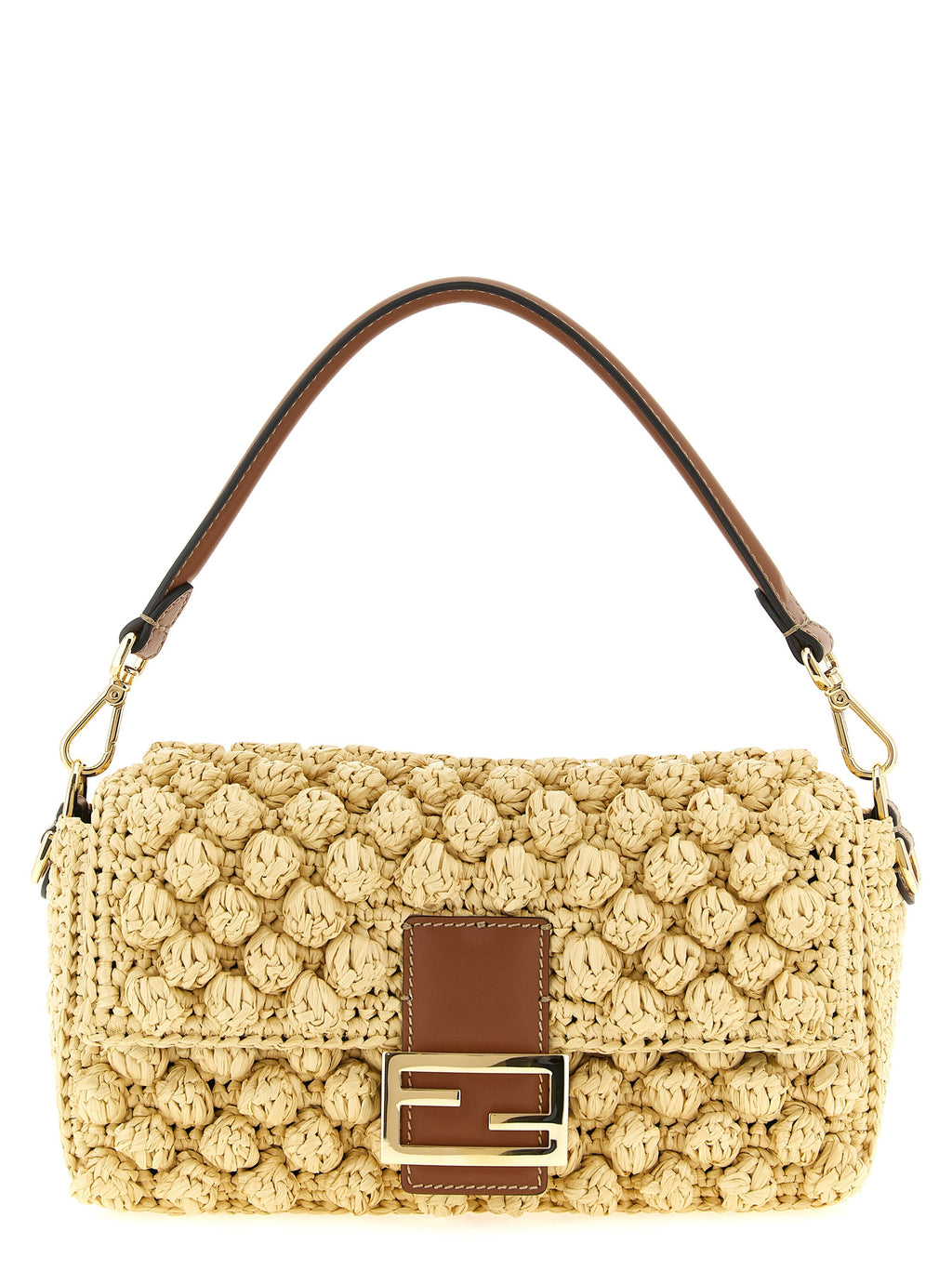 Fendi Beige Calfskin Shoulder Bag