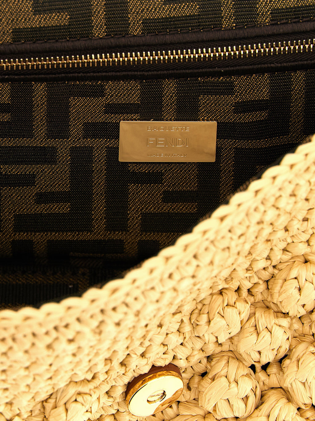 Fendi Beige Calfskin Shoulder Bag