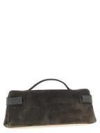 Brunello Cucinelli Brown Calfskin Clutch Bag