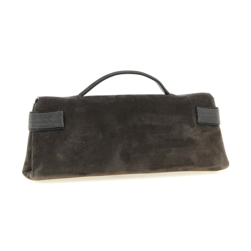 Brunello Cucinelli Brown Calfskin Clutch Bag
