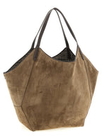 Brunello Cucinelli Brown Alpaca Leather Tote Bag
