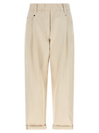 Brunello Cucinelli Beige Cotton Casual Pants