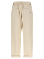 Brunello Cucinelli Beige Cotton Casual Pants