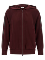 Brunello Cucinelli Bordeaux Cotton Sweatshirt