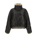 Brunello Cucinelli Brown Lamb Leather Leather Jacket