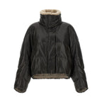 Brunello Cucinelli Brown Lamb Leather Leather Jacket